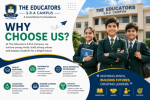 Why Choose Us The Educators S.R.A Campus for Quality Education and Student Success
