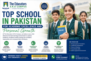 Top School in Pakistan for Academic Excellence and Personal Growth – The Educators S.R.A Campus students learning in a modern educational environment.